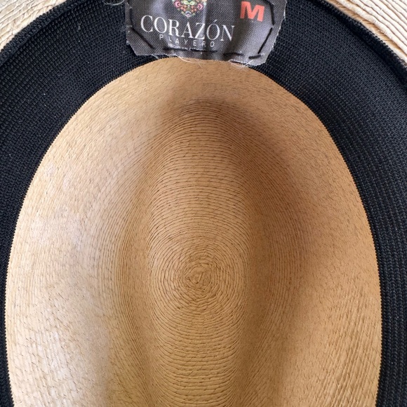 Women's Cream Wide Brim Braided Rope Fedora Hat - Picture 9 of 15